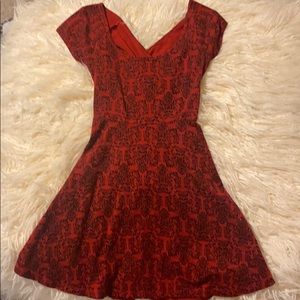 red and black pattern dress forever 21